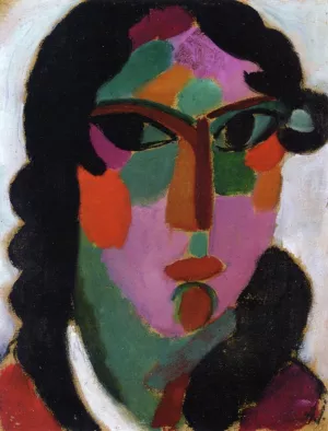 Madchenkopf Oil painting by Alexei Jawlensky