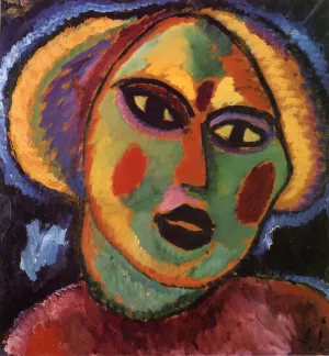 Maiden with Violet Blouse by Alexei Jawlensky - Oil Painting Reproduction