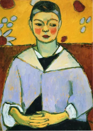 Portrait of Andreas Oil painting by Alexei Jawlensky