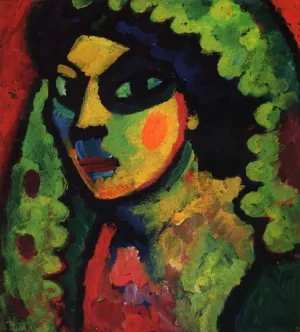 Sicilain Woman with Green Shawl Oil painting by Alexei Jawlensky