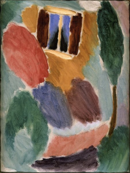 Variation: Studio Window by Alexei Jawlensky - Hand-Painted Oil Painting Reproduction