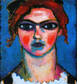 Young Girl with Green Eyes Oil painting by Alexei Jawlensky