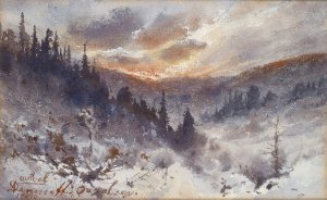 Der Ural by Alexei Kuzmich Denisov-Uralsky Oil Painting