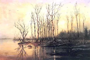 Early Spring. Flood by Alexei Savrasov - Oil Painting Reproduction