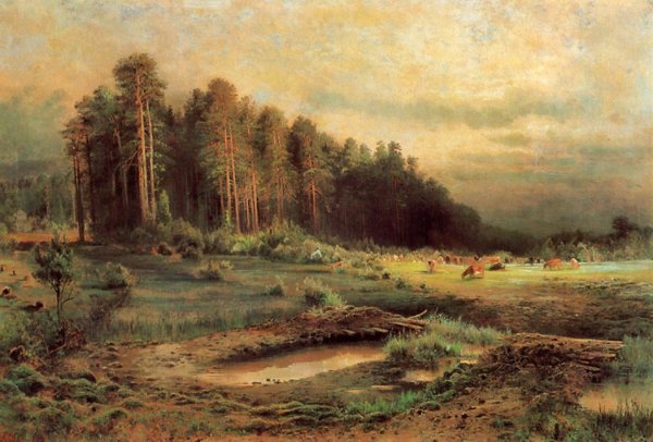 Losiny Ostrov in Sokolniky by Alexei Savrasov - Hand-Painted Oil Painting Reproduction