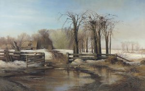 Spring Day by Alexei Savrasov Oil Painting