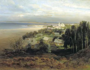 The Pechersk Monastery near Nizhni Novgorod by Alexei Savrasov Oil Painting