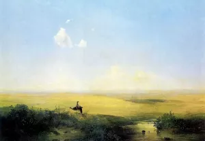 The Steppe in Daytime by Alexei Savrasov - Oil Painting Reproduction
