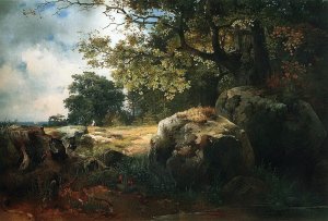 View in the Neighborhood of Oranienbaum by Alexei Savrasov Oil Painting