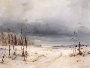 Winter by Alexei Savrasov - Oil Painting Reproduction