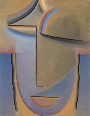 Abstract Head, Evening by Alexej Von Jawlensky Oil Painting