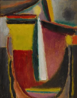 Abstrakter Kopf by Alexej Von Jawlensky Oil Painting