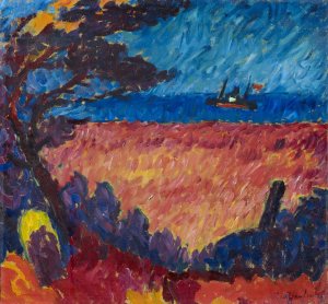 At The Baltic Sea by Alexej Von Jawlensky Oil Painting