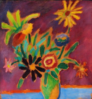 Bunte Blumen by Alexej Von Jawlensky Oil Painting
