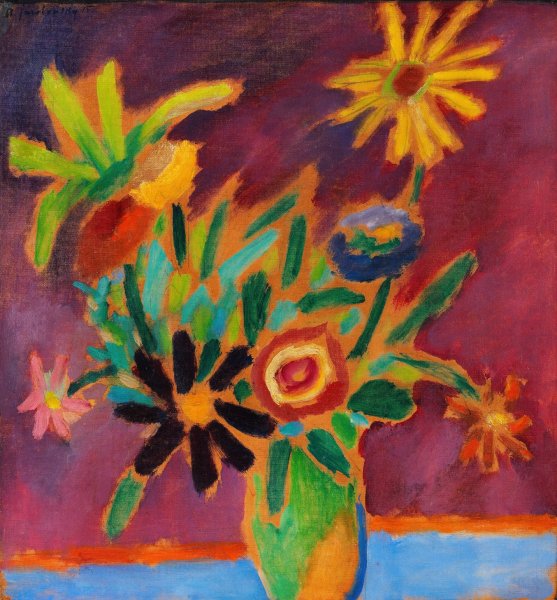 Bunte Blumen  by Alexej Von Jawlensky - Hand-Painted Oil Painting Reproduction