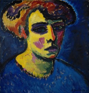 Frauenkopf by Alexej Von Jawlensky Oil Painting