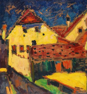 Gelbe Hauser by Alexej Von Jawlensky Oil Painting