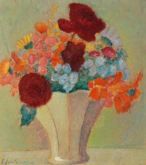 Grosses Stillleben; Helles Bouquet by Alexej Von Jawlensky Oil Painting