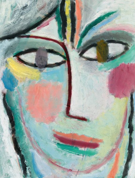 Head Of A Woman, Femina  by Alexej Von Jawlensky - Hand-Painted Oil Painting Reproduction