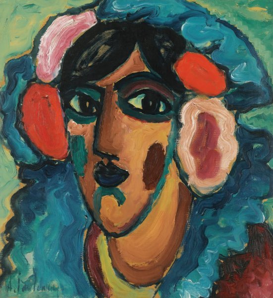 Infantin, Spanierin  by Alexej Von Jawlensky - Hand-Painted Oil Painting Reproduction
