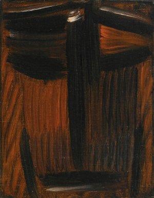 Meditation; Black- Orange Glowing by Alexej Von Jawlensky Oil Painting