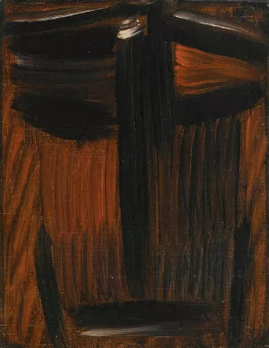 Meditation; Black- Orange Glowing by Alexej Von Jawlensky Oil Painting