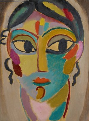 Mystical Head, Head Of A Girl by Alexej Von Jawlensky Oil Painting