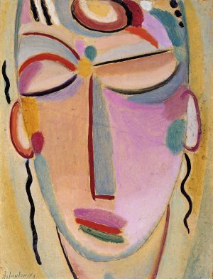 Mystical Head, Meditation by Alexej Von Jawlensky Oil Painting