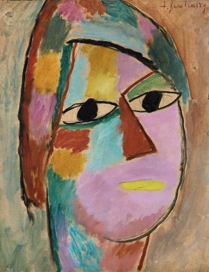 Mystical Head by Alexej Von Jawlensky Oil Painting