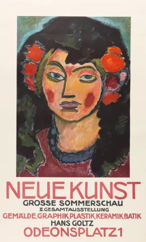 Plakat fur die grose Sommerschau der Galerie Neue Kunst, Munchen by Alexej Von Jawlensky Oil Painting
