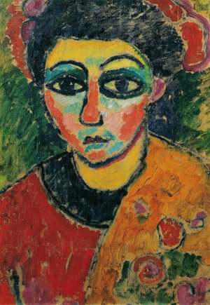 Portrait of a Lady by Alexej Von Jawlensky Oil Painting