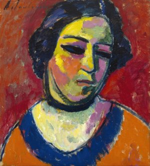 Portrait of a Woman by Alexej Von Jawlensky Oil Painting
