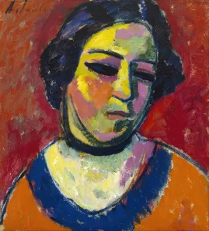 Portrait of a Woman by Alexej Von Jawlensky Oil Painting