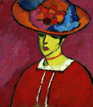 Schokko With Wide-Brimmed Hat by Alexej Von Jawlensky Oil Painting