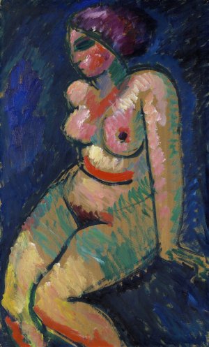 Seated Female Nude by Alexej Von Jawlensky Oil Painting