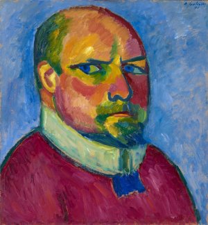 Self-Portrait by Alexej Von Jawlensky Oil Painting