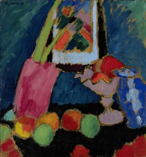 Still Life with a Purple Bowl by Alexej Von Jawlensky Oil Painting