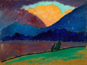 Summer evening in Murnau by Alexej Von Jawlensky Oil Painting