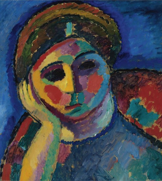 The Thinking Woman  by Alexej Von Jawlensky - Hand-Painted Oil Painting Reproduction