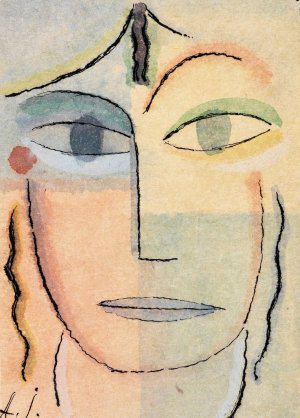 Weiblicher Kopf by Alexej Von Jawlensky Oil Painting