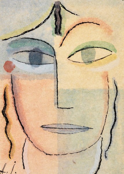 Weiblicher Kopf  by Alexej Von Jawlensky - Hand-Painted Oil Painting Reproduction