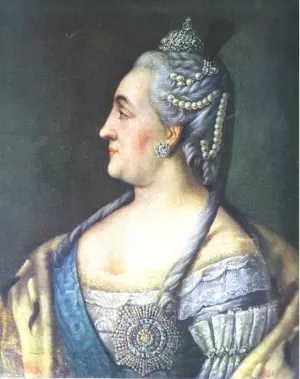 Portrait of Catherine II the Great by Alexey Petrovich Antropov - Oil Painting Reproduction