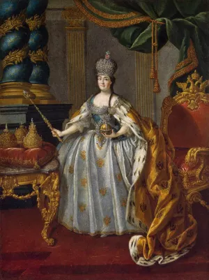 Portrait of Catherine II by Alexey Petrovich Antropov Oil Painting