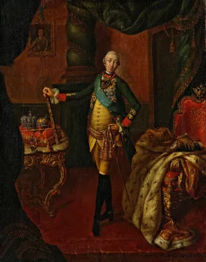 Portrait of Emperor Peter III by Alexey Petrovich Antropov Oil Painting