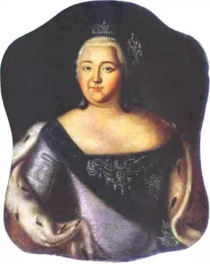 Portrait of Empress Elizaveta Petrovna by Alexey Petrovich Antropov - Oil Painting Reproduction