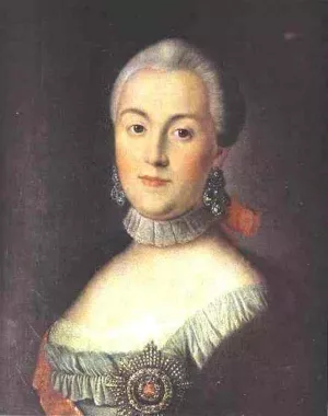 Portrait of Grand Duchess Catherine Alekseevna, Future Empress Catherine II the Great painting by Alexey Petrovich Antropov