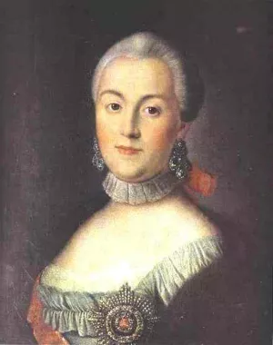 Portrait of Grand Duchess Catherine Alekseevna, Future Empress Catherine II the Great Oil painting by Alexey Petrovich Antropov
