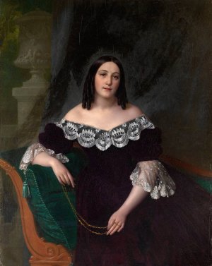 Portrait of an Unknown Woman by Alexey Vassilievich Tyranov Oil Painting