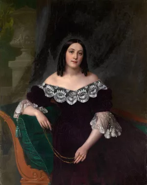 Portrait of an Unknown Woman by Alexey Vassilievich Tyranov Oil Painting