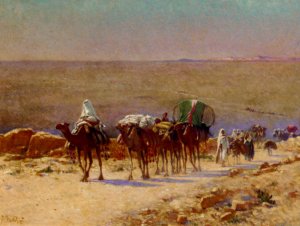 The Caravan in The Desert